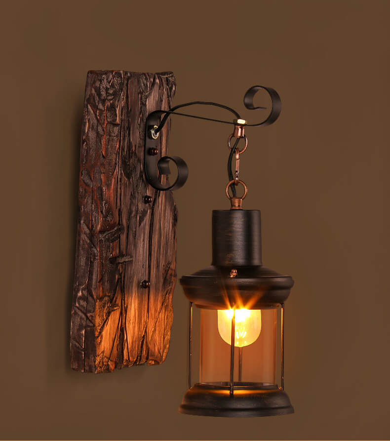 GlasGlow™ – Zylindrische Wandlampe aus Glas & Holz im modernen Design
