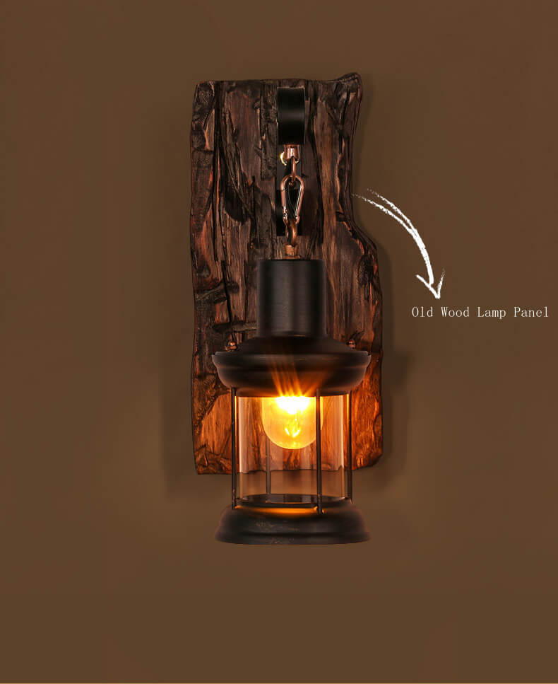 GlasGlow™ – Zylindrische Wandlampe aus Glas & Holz im modernen Design