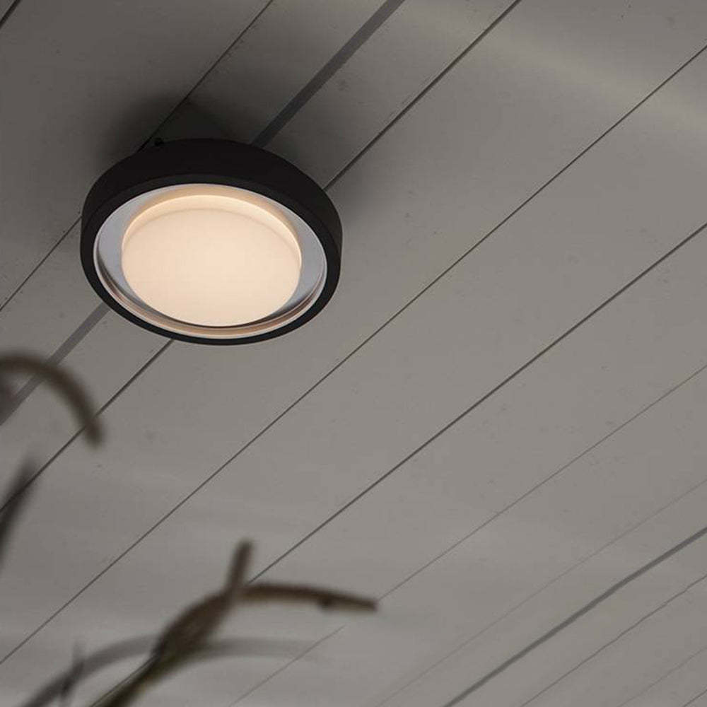 Modern LED Outdoor Wall Sconce™ – Runde Wand- & Deckenleuchte IP65 in Schwarz - Less Goods