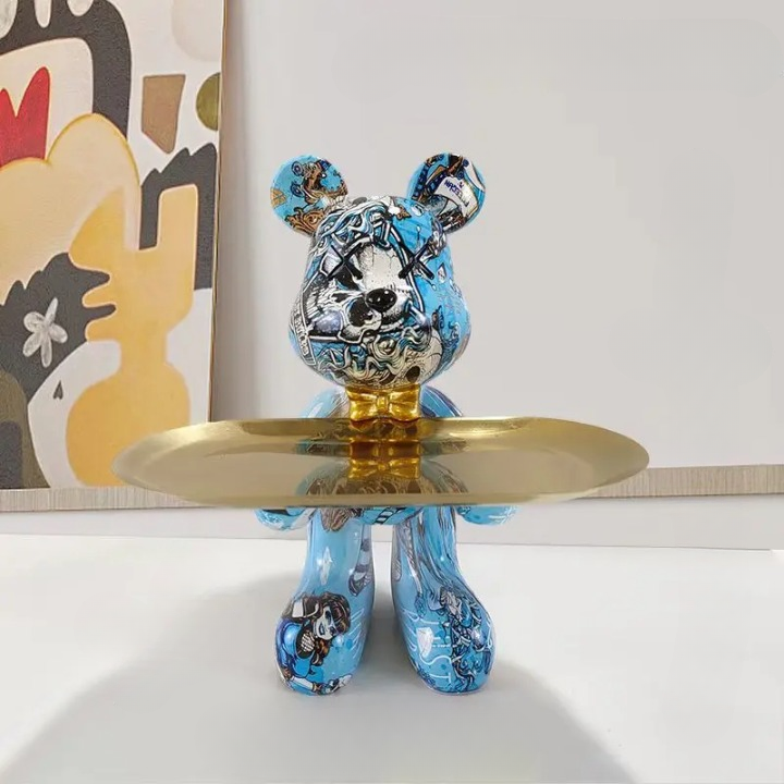 BearServe™ – Stilvolle Bären-Skulptur mit Ablage | Dekorative Aufbewahrung & Servierschale