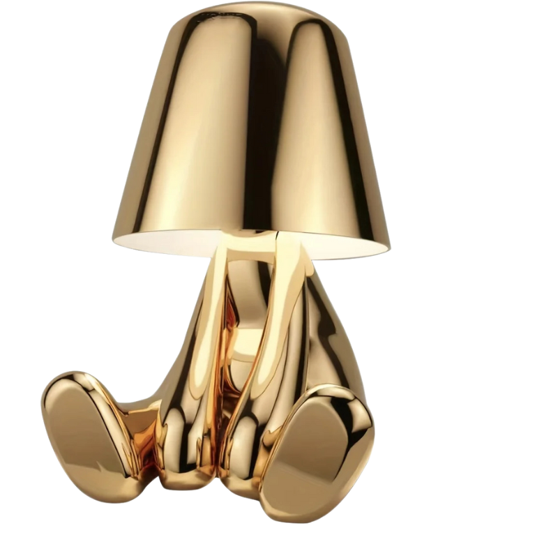 GoldenGrace™ Skulptur-Tischlampe Gold – Elegante LED Designlampe für Wohnzimmer & Büro