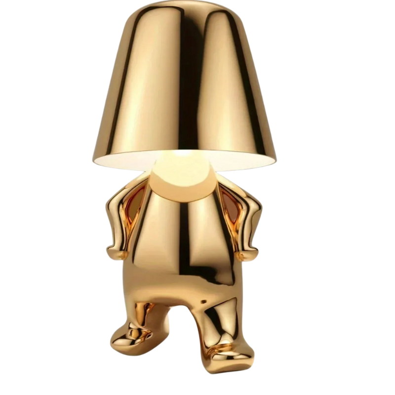 GoldenGrace™ Skulptur-Tischlampe Gold – Elegante LED Designlampe für Wohnzimmer & Büro