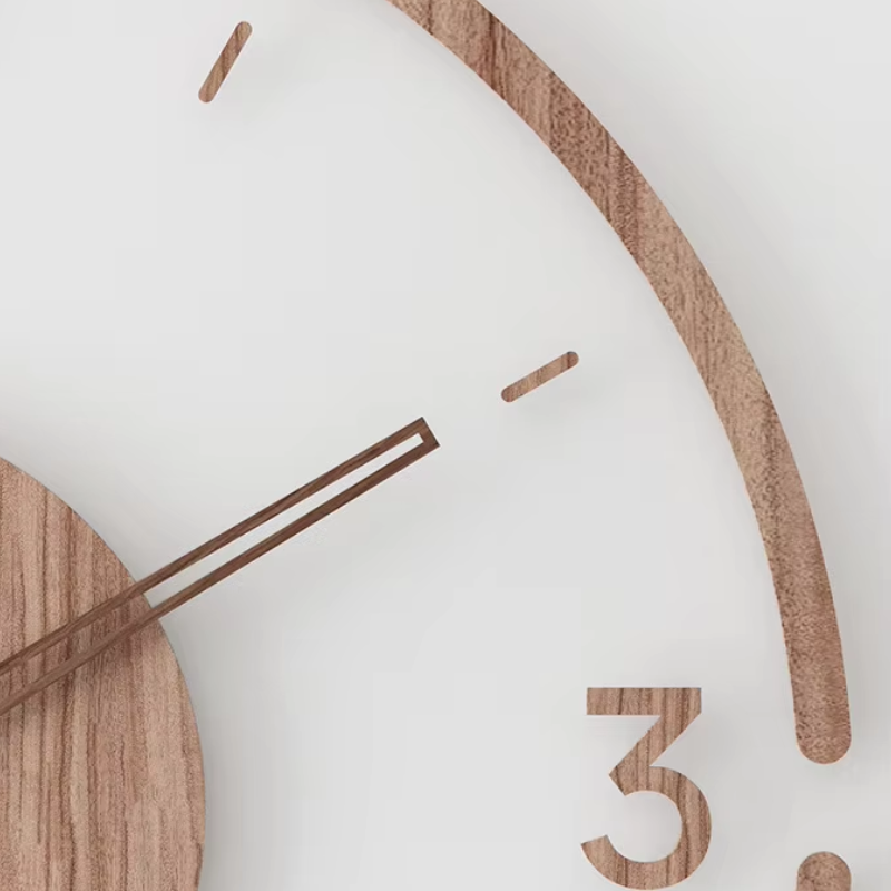 ClassiClock™ – Minimalistische Design-Wanduhr aus Massivholz (Skandinavischer Stil)