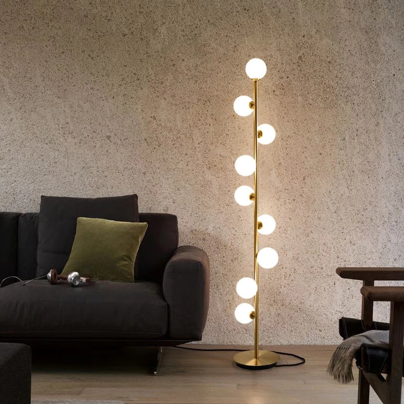 PureGold™ Nordic Gold Stehlampe – Dimmbare LED-Bodenleuchte im skandinavischen Design