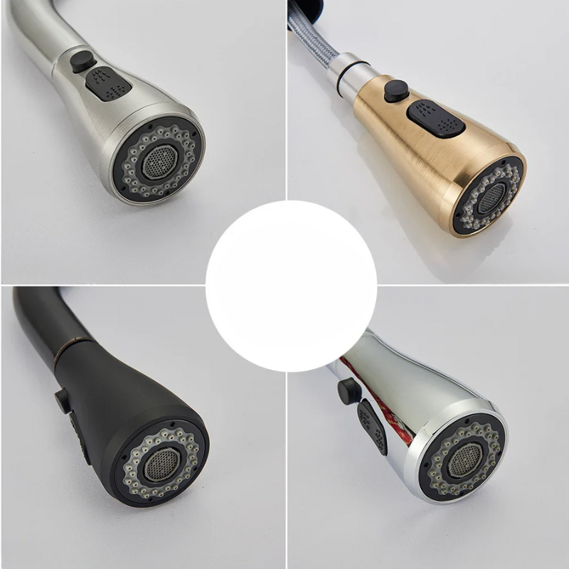 StreamFlex™ Küchenarmatur – Flexibler Wasserhahn mit ausziehbarer Brause in Edelstahl-Optik (Einhebelmischer)