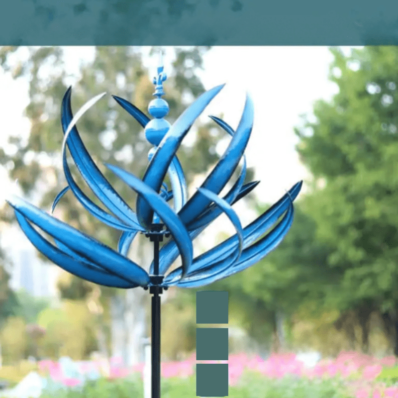 Harlow™ Wind-Driven Kinetic Art Sculpture – Eleganter Metall-Garten-Windspinner
