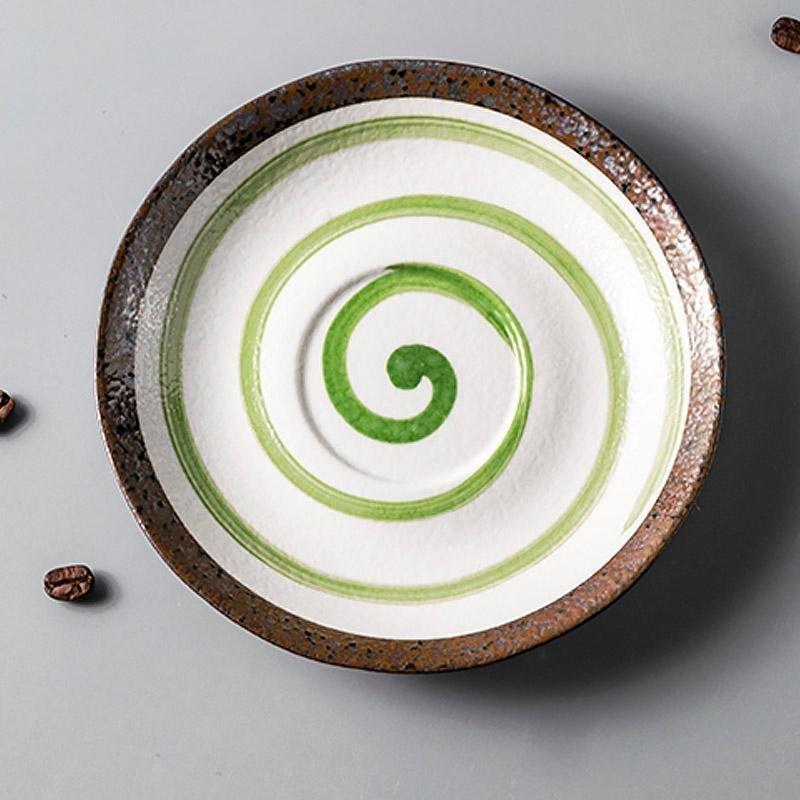 CalmSip™ Matcha Teetassen-Set – Handgefertigte Steinzeug-Tasse & Untertasse (2-teilig)
