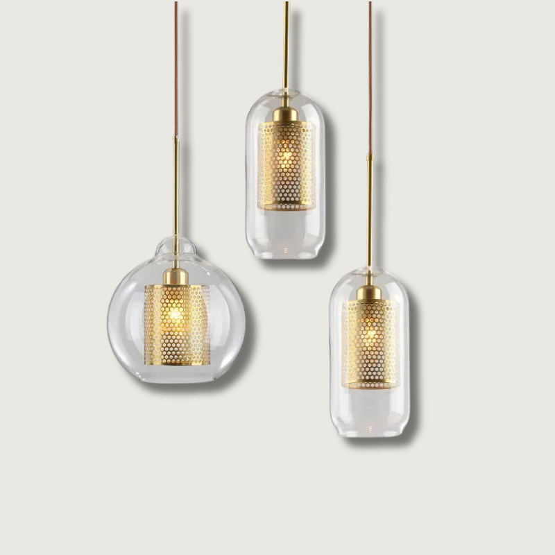 UrbanBeam™ Pendelleuchte – Moderne Hängelampe aus Eisen & Glas für Küche & Bad