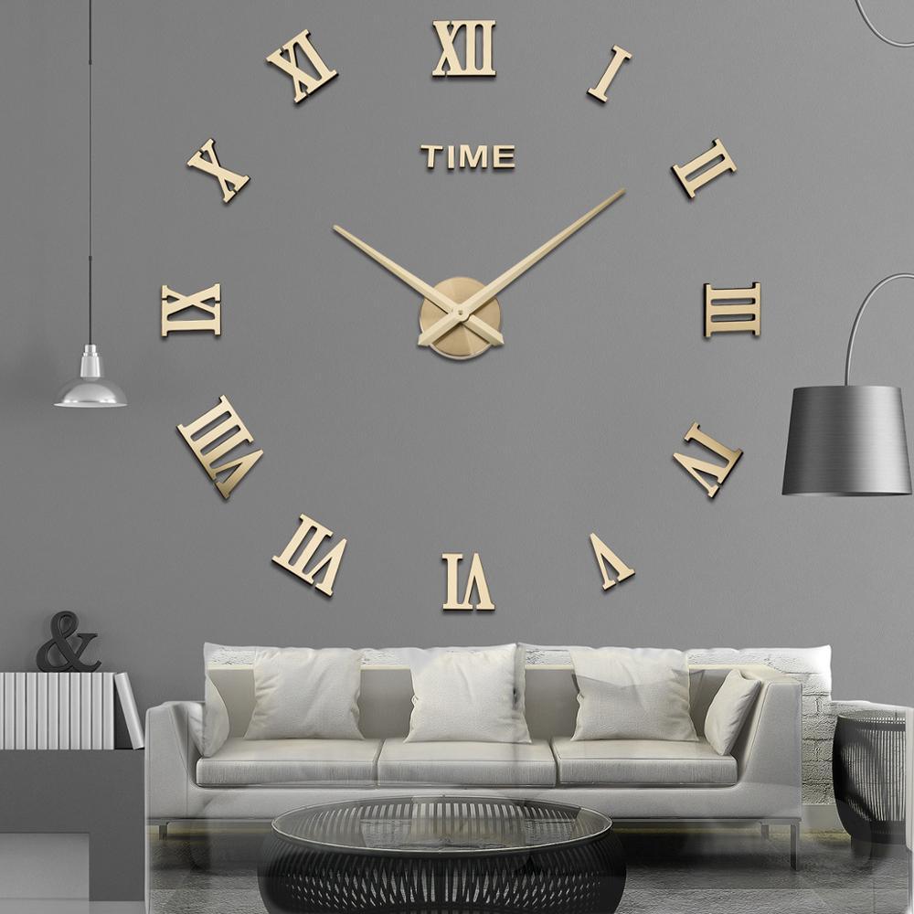 PureTime™ – Moderne Nordic Wanduhr (DIY 3D Acryl Design, Große Wohnzimmer Deko, 90 cm)