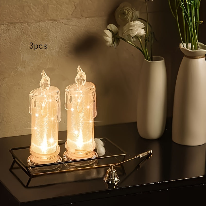 VividFlame™ LED Flammenlose Kerzen – 3er Set für sichere & stimmungsvolle Beleuchtung