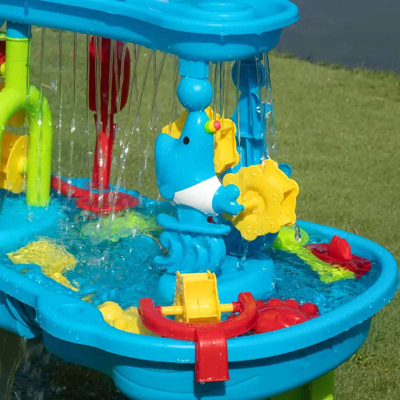 AquaPlayTable™ – 3-in-1 Sand- & Wassertisch für Kinder | Outdoor Spieltisch mit 15 Zubehörteilen