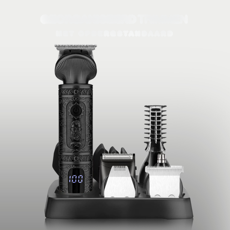 BeardMaster™ – 6-in-1 Trimmer für Bart, Haare & Körper mit Aufbewahrungsständer