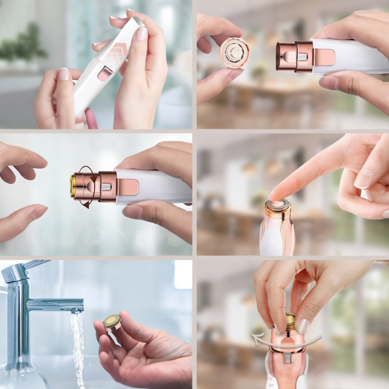 FlawlessBrow™ – Dual Trimmer für präzise Augenbrauen- & Gesichtspflege mit LED & USB-Aufladung