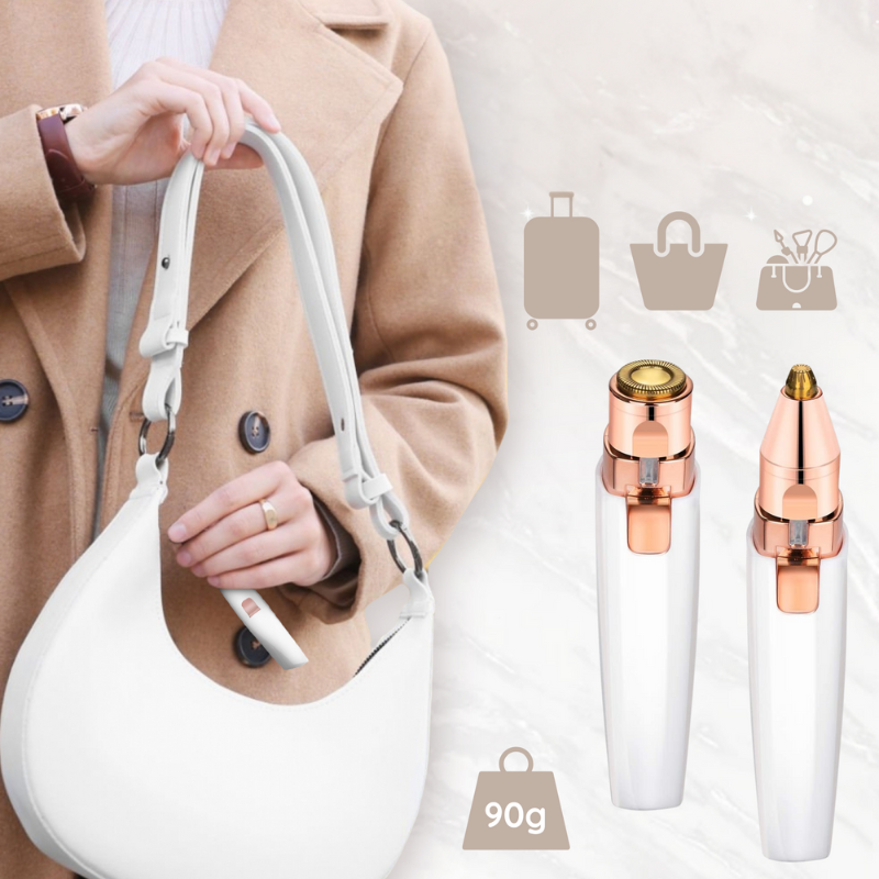 FlawlessBrow™ – Dual Trimmer für präzise Augenbrauen- & Gesichtspflege mit LED & USB-Aufladung