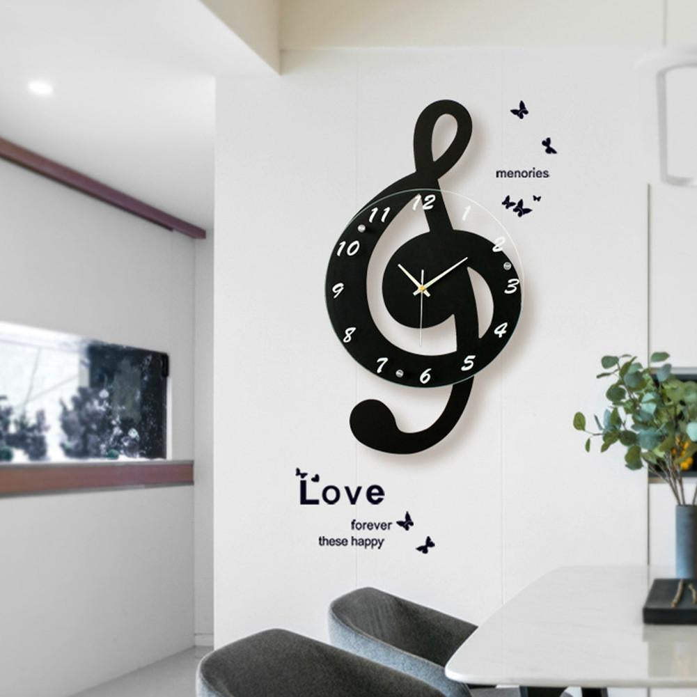 TuneClock™ – Musikalische G-Schlüssel Wanduhr aus Holz