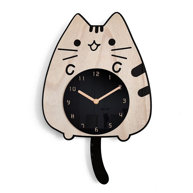 PurrTime™ – Schwingende Katzen-Wanduhr mit verspieltem Pendel-Design