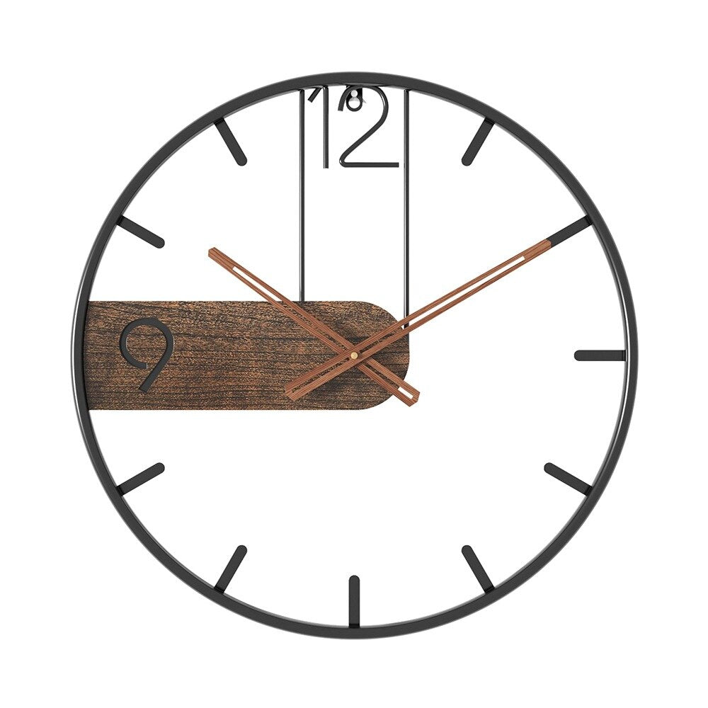 Woodline™ – Moderne Wanduhr aus Edelstahl & Walnuss-Holz (Luxus Design)