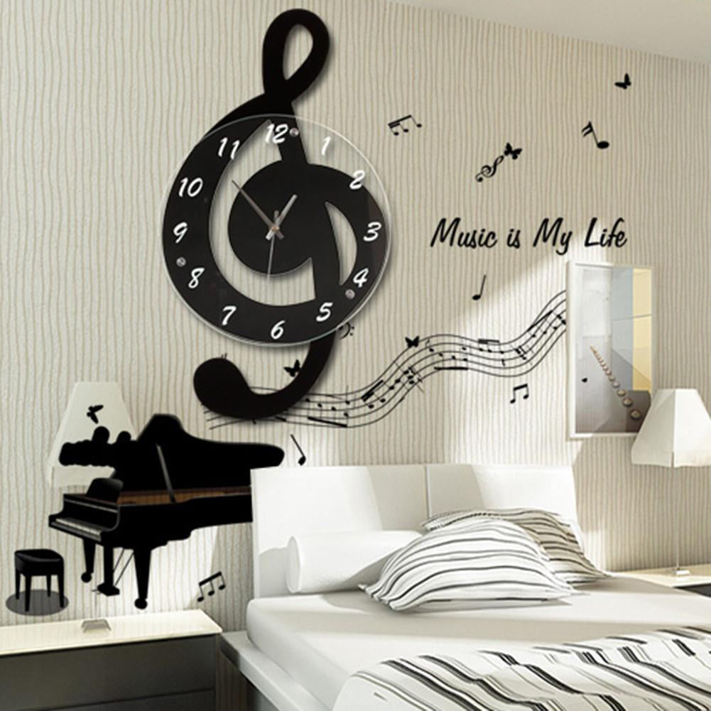 TuneClock™ – Musikalische G-Schlüssel Wanduhr aus Holz