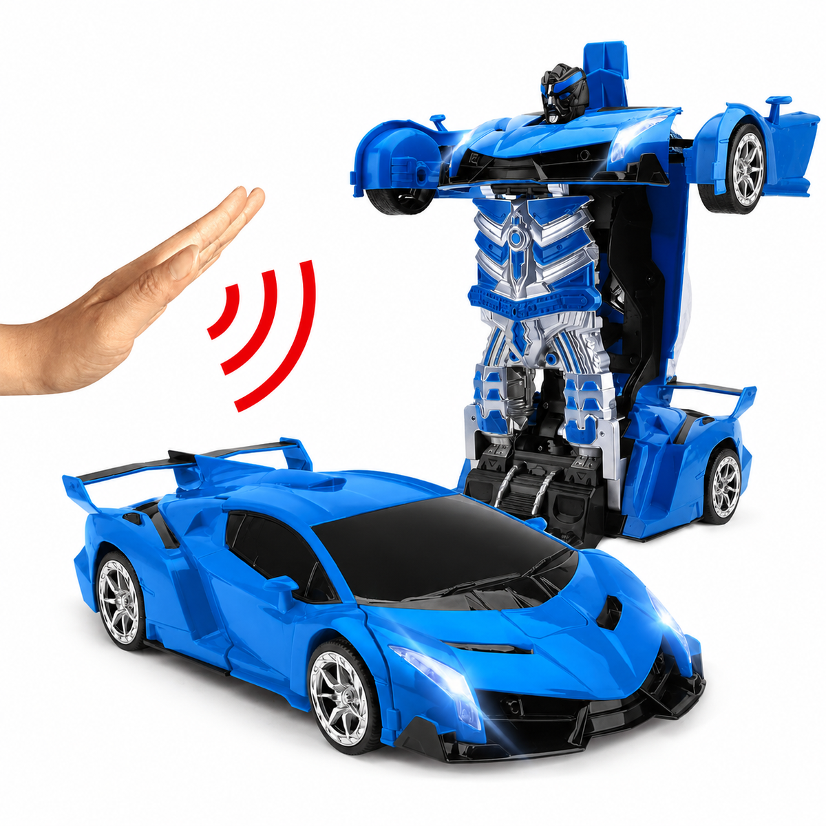 RoboDrive™ – 2-in-1 Transformierbares RC Auto & Roboter mit Licht & Sound