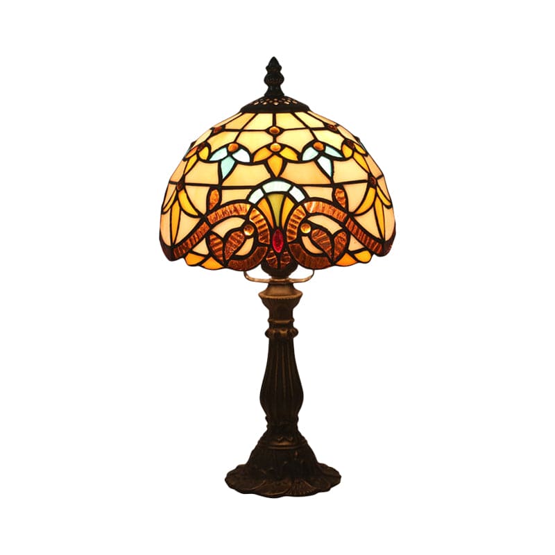 RadiantTints™ Tischlampe – Tiffany-Design Lampe aus farbigem Glas im klassischen Vintage-Stil