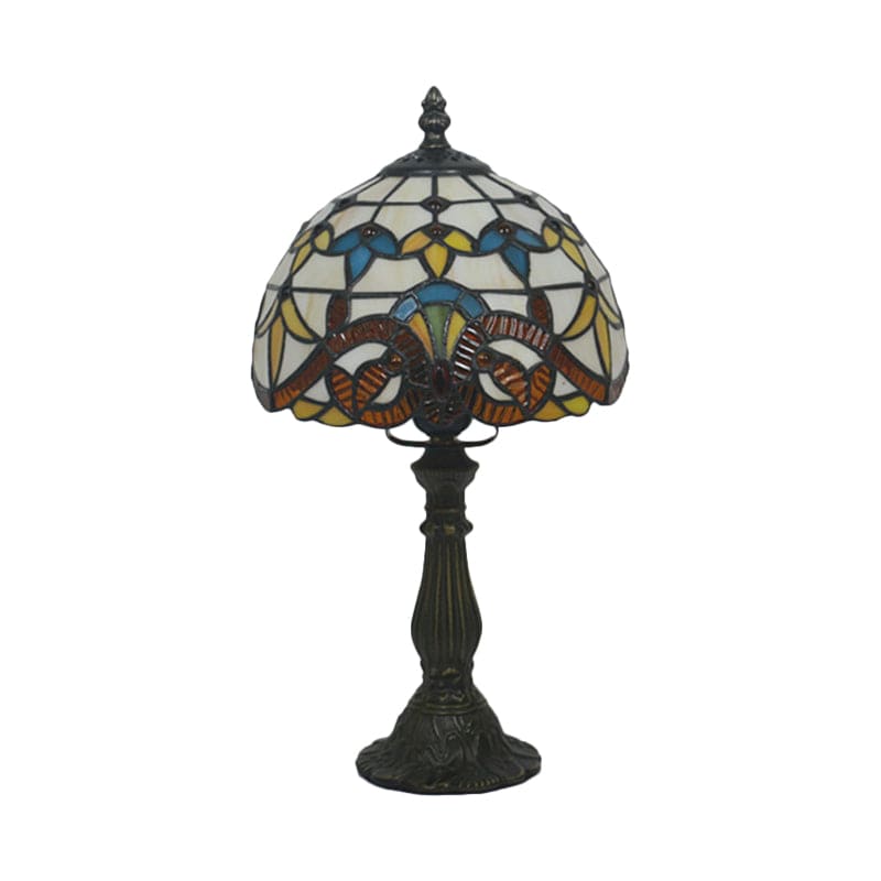 RadiantTints™ Tischlampe – Tiffany-Design Lampe aus farbigem Glas im klassischen Vintage-Stil