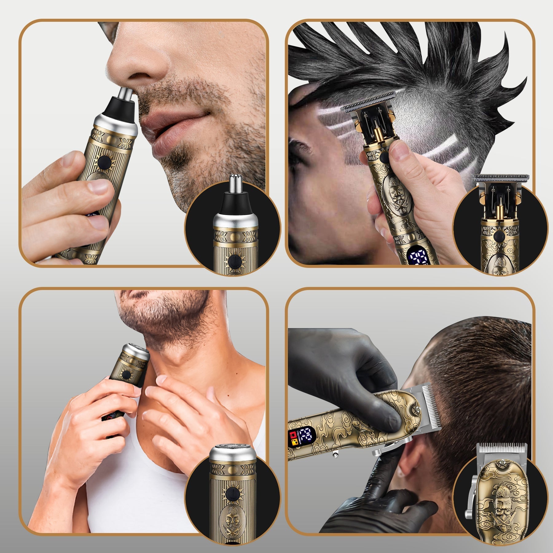 TrimMaster™ – 4-in-1 Professionelles Haarschneider-Set für Kopf, Bart & Körper