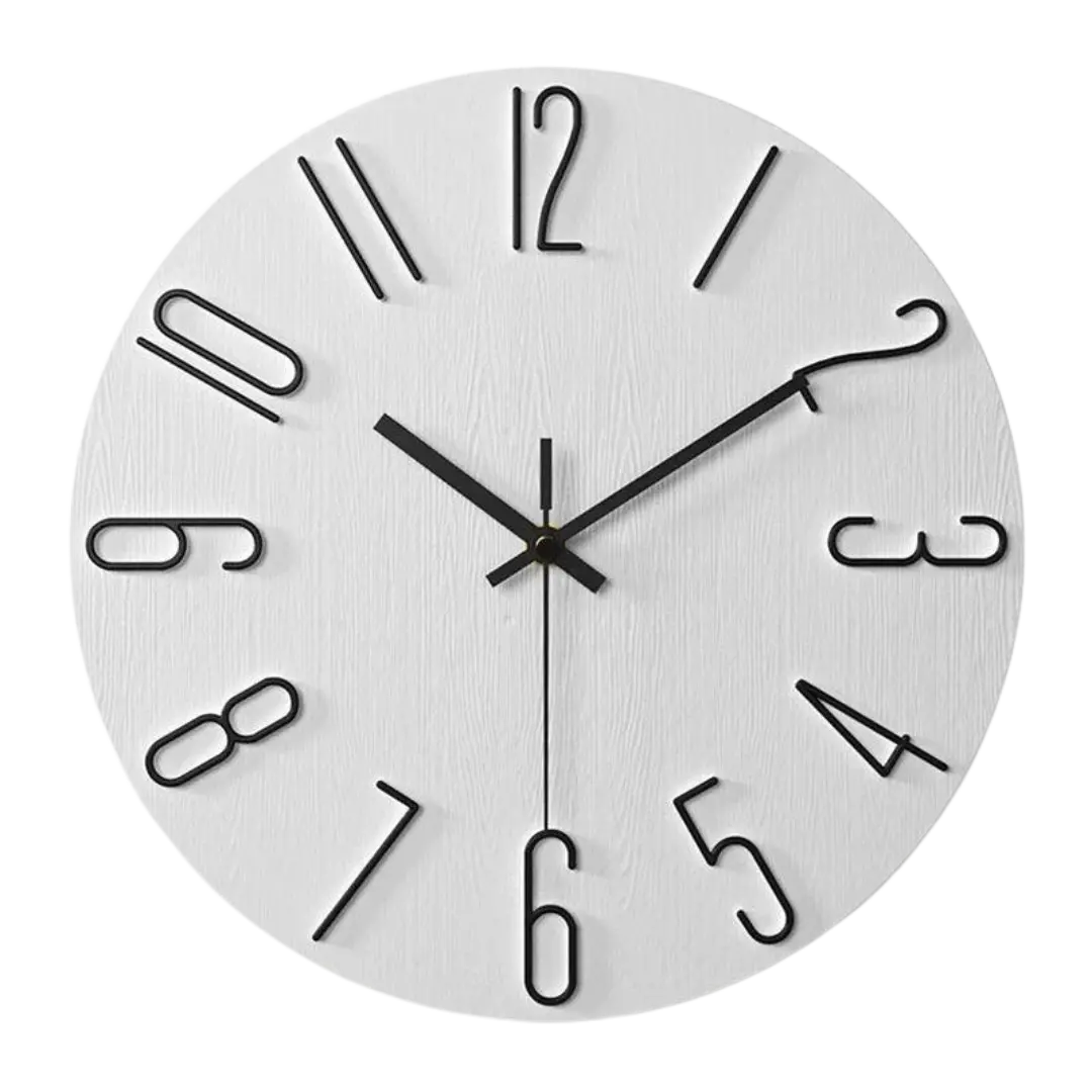 ScandiTick™ – Rahmenlose Holz-Wanduhr im minimalistischen Nordic-Design