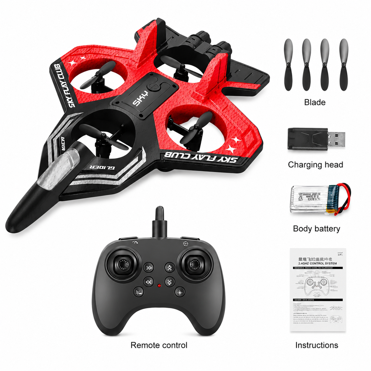 AeroGlide™ RC Flugzeug – Leichtes EPP Foam Flugzeug mit LED-Lichtern & Gyro-Stabilisierung
