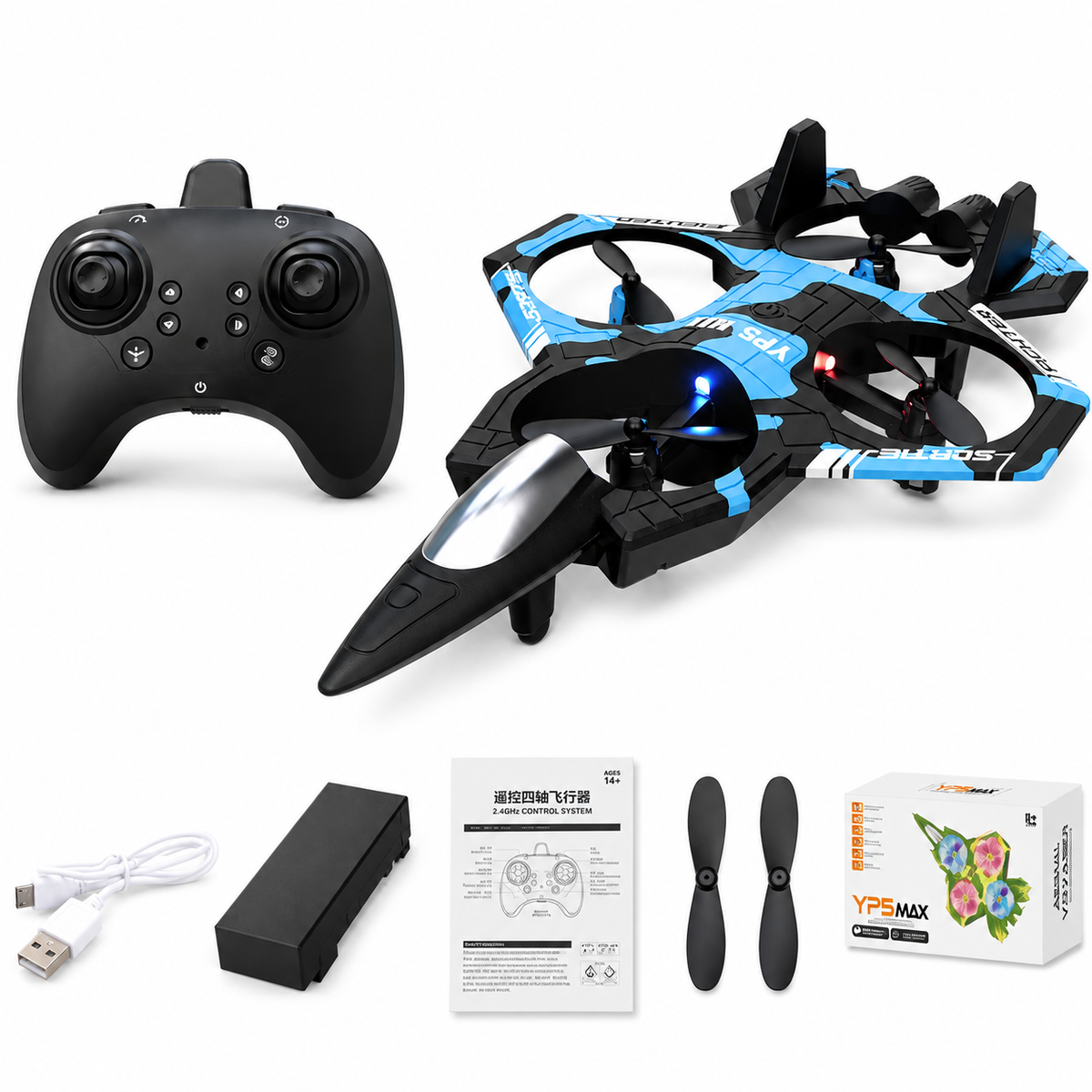 AeroGlide™ RC Flugzeug – Leichtes EPP Foam Flugzeug mit LED-Lichtern & Gyro-Stabilisierung