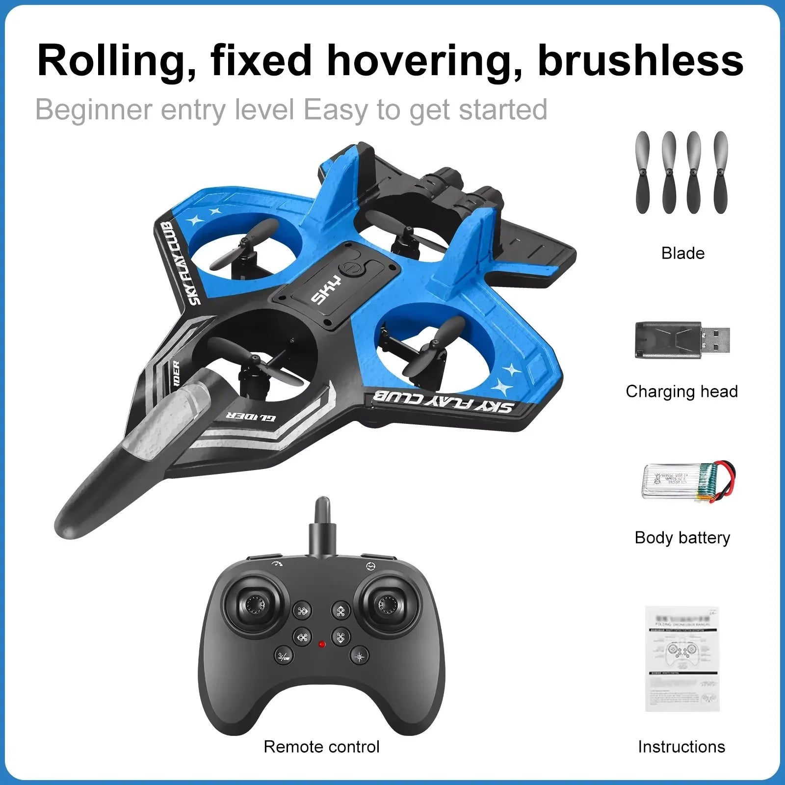 AeroGlide™ RC Flugzeug – Leichtes EPP Foam Flugzeug mit LED-Lichtern & Gyro-Stabilisierung