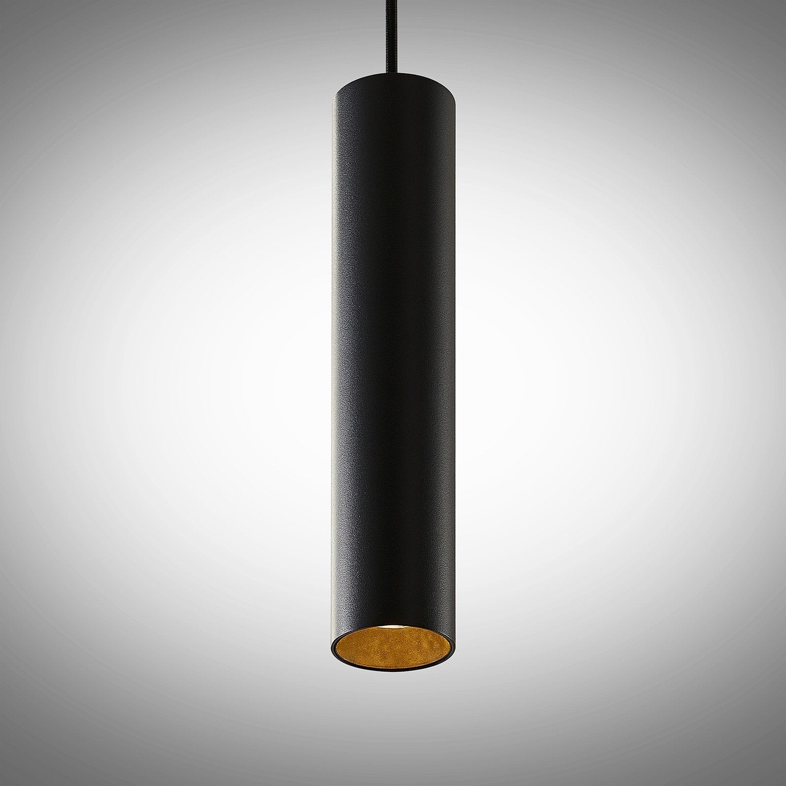 AluminaGlow™ Pendelleuchte – Schwarze Aluminium-Hängeleuchte im minimalistischen Röhren-Design