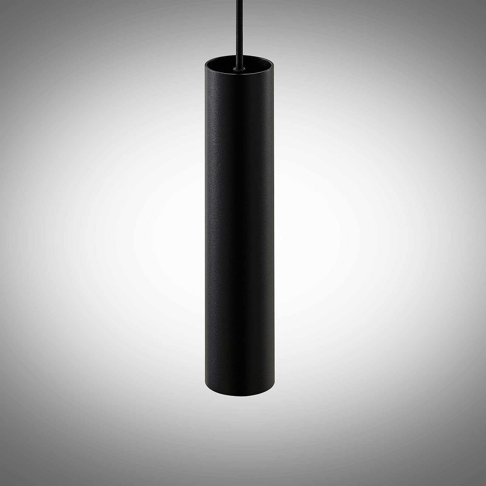 AluminaGlow™ Pendelleuchte – Schwarze Aluminium-Hängeleuchte im minimalistischen Röhren-Design