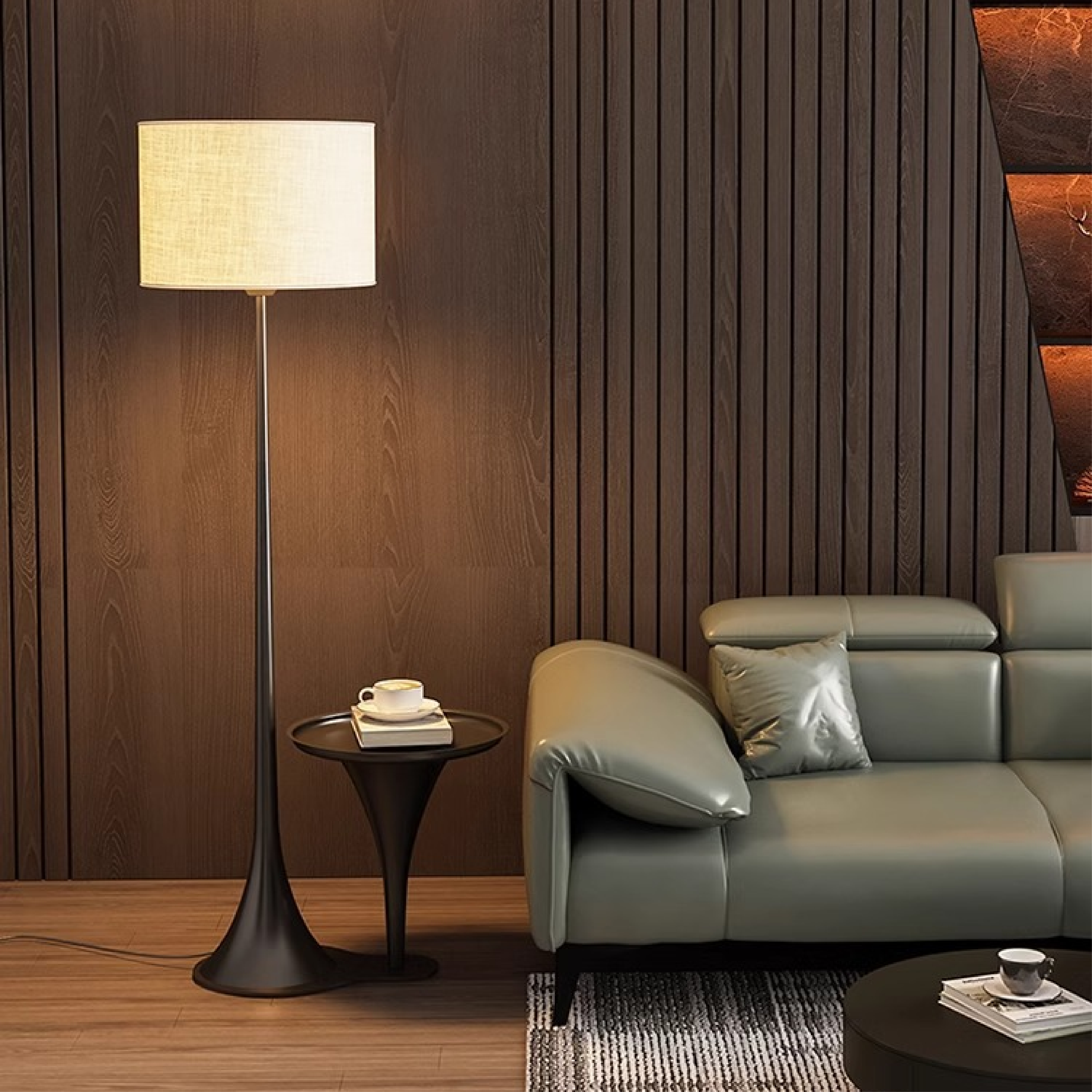 Elyth™ Seiden-Stehlampe – Elegante Design-Stehlampe mit Seidenschirm für Wohnzimmer & Schlafzimmer