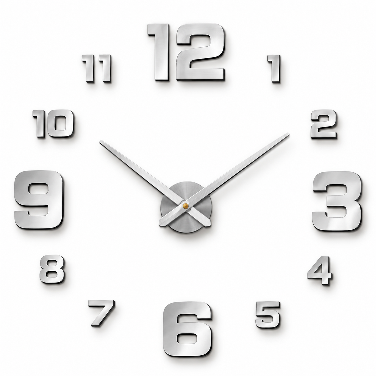 ArtisticTick™ Moderne Statement-Wanduhr – 40 cm, Kreatives Design, Schwarz Matt, Quarzwerk - Less Goods