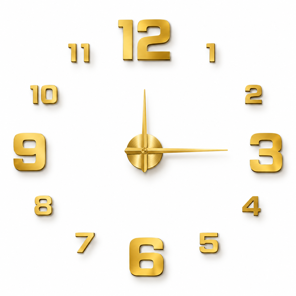 ArtisticTick™ Moderne Statement-Wanduhr – 40 cm, Kreatives Design, Schwarz Matt, Quarzwerk - Less Goods