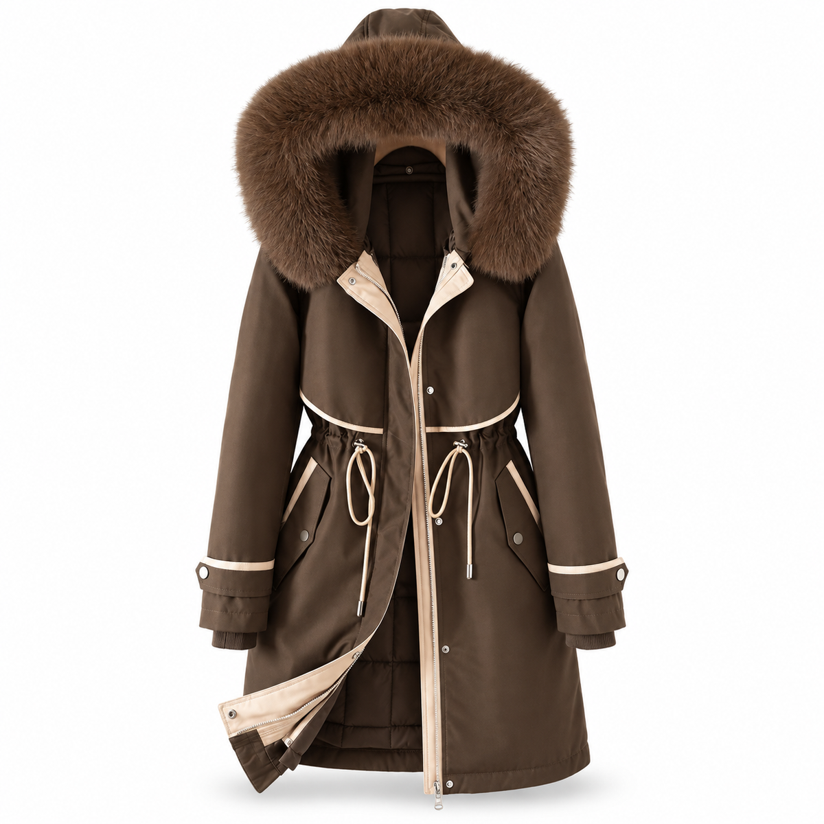 Ashley™ Damen Steppjacke mit Kapuze – Warme Winterjacke | Wasserabweisend & alltagstauglich