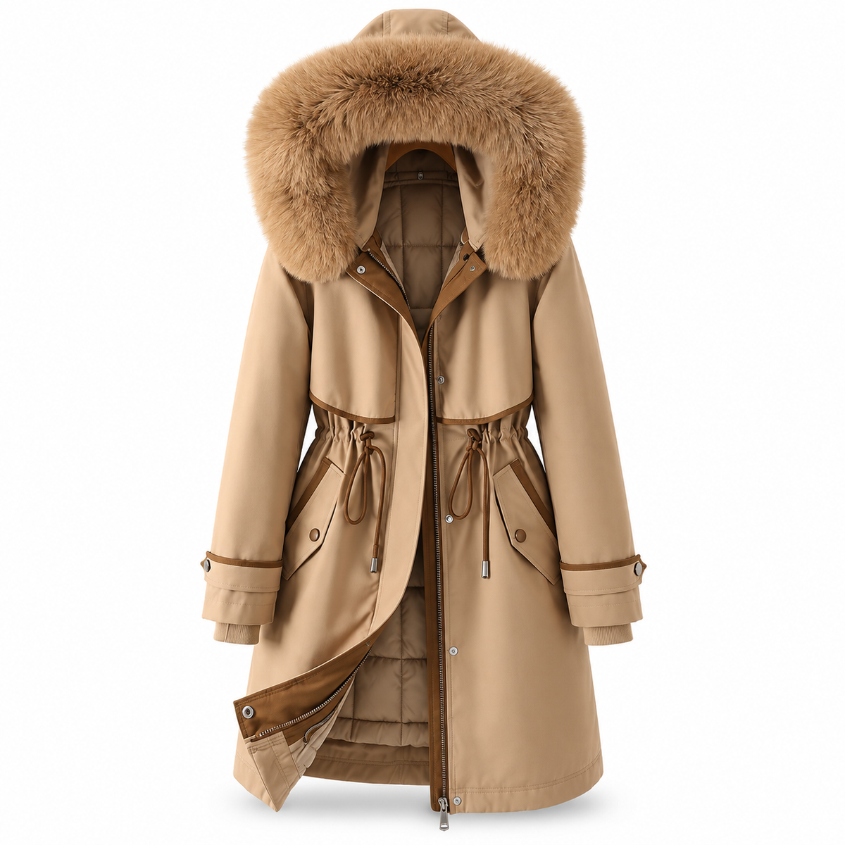 Ashley™ Damen Steppjacke mit Kapuze – Warme Winterjacke | Wasserabweisend & alltagstauglich