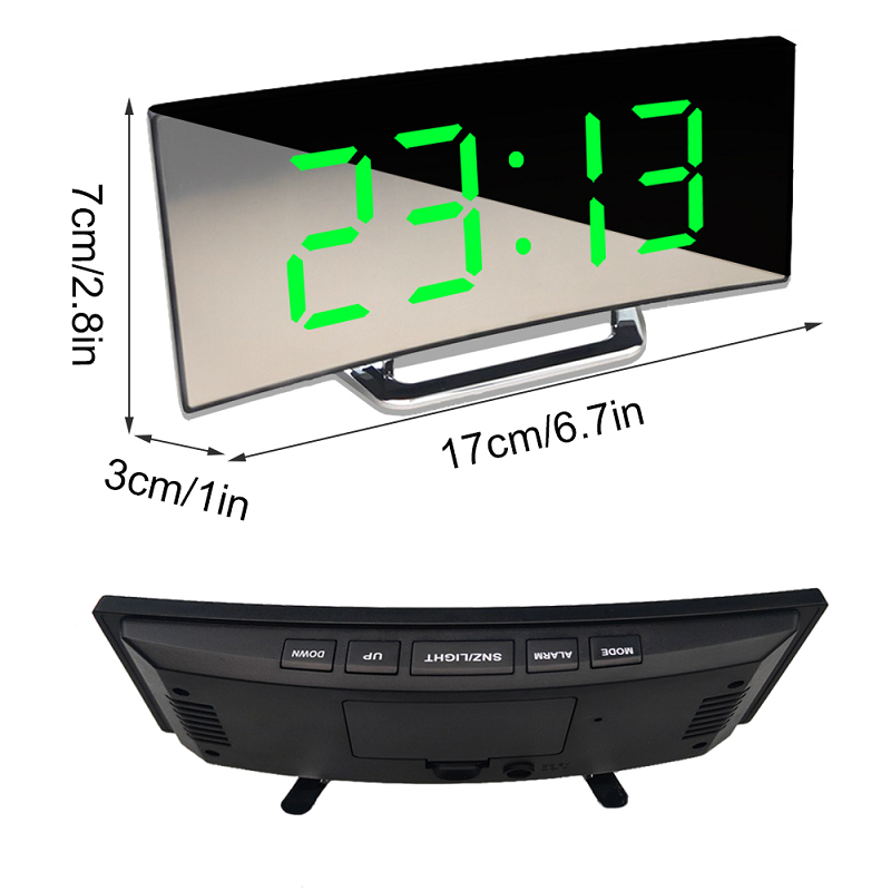 Aurelio™ – Digitaler LED-Wecker mit großem Display & elegantem Curved-Design