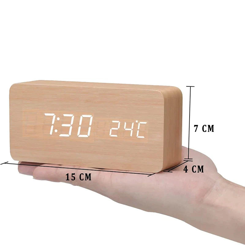 BambooGlow™ – Smarter LED-Wecker aus Holz mit Sprachsteuerung für moderne Schlafzimmer