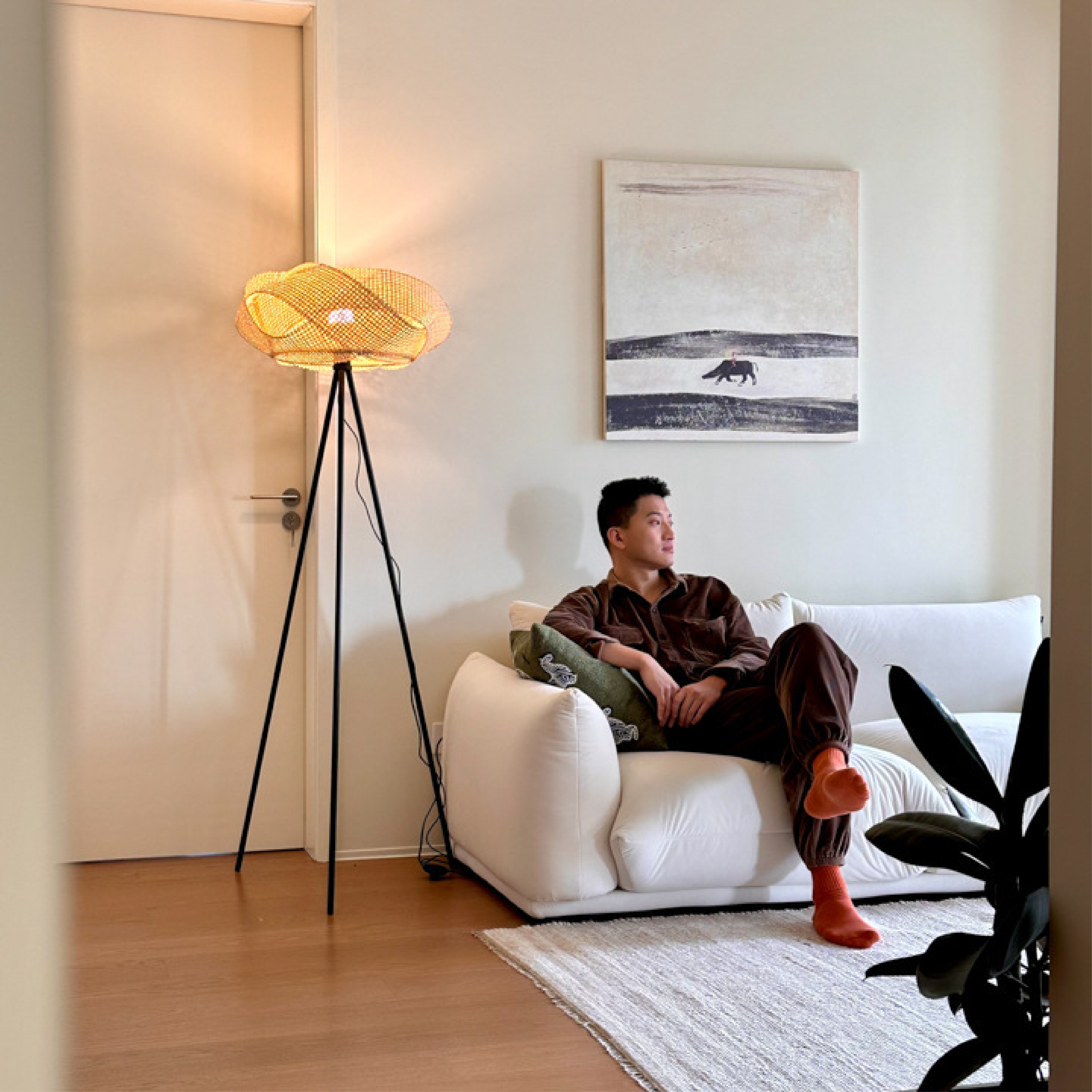 Vintra™ Artistic Bamboo Floor Lamp – Natürliche Bambus-Stehlampe im modernen Design