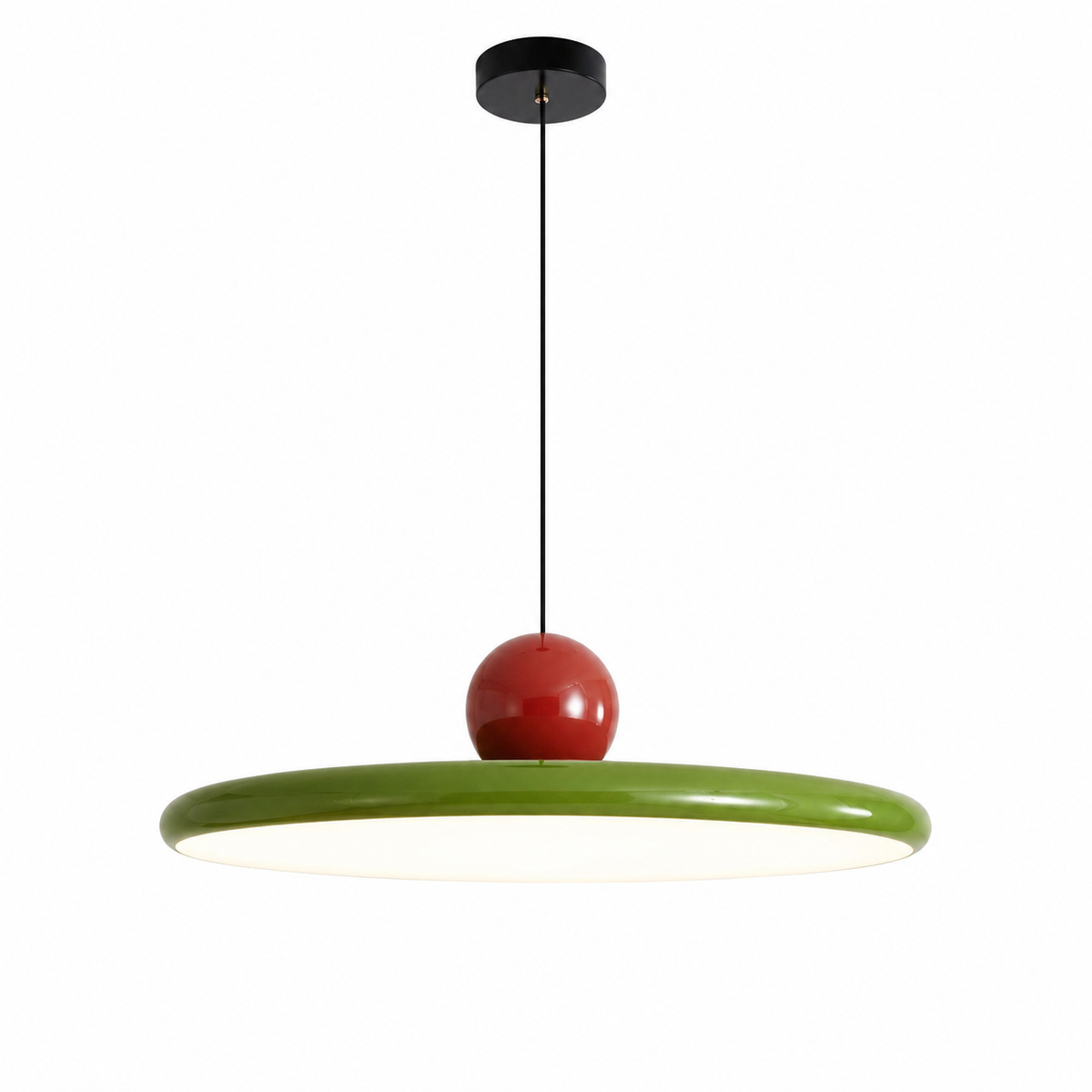 BauhausLume™ LED-Pendelleuchte – Elegante Bauhaus Glaslampe in Creme, Ø30/40 cm - Less Goods
