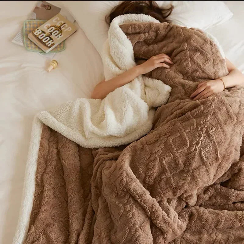 Hearthside Lamb’s Embrace™ – Extra warme Winterdecke mit Lammwoll-Optik | Premium Kuscheldecke