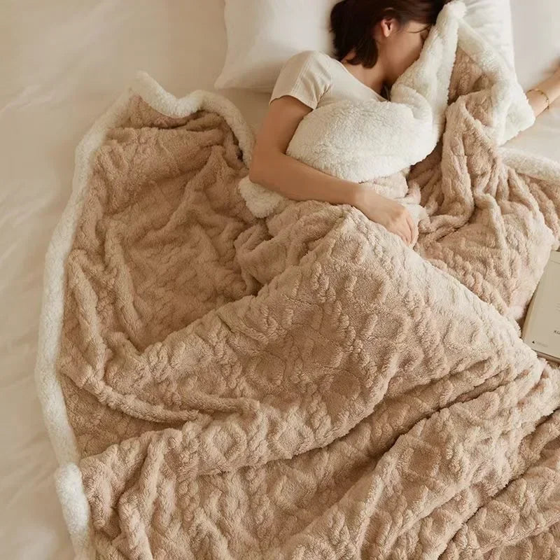 Hearthside Lamb’s Embrace™ – Extra warme Winterdecke mit Lammwoll-Optik | Premium Kuscheldecke