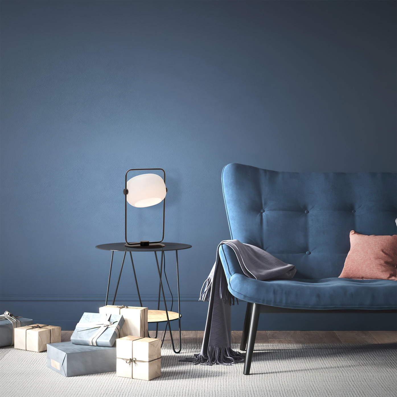 StreamGlow™ Tischlampe – Minimalistische Design-Glaslampe aus Metall & Glas
