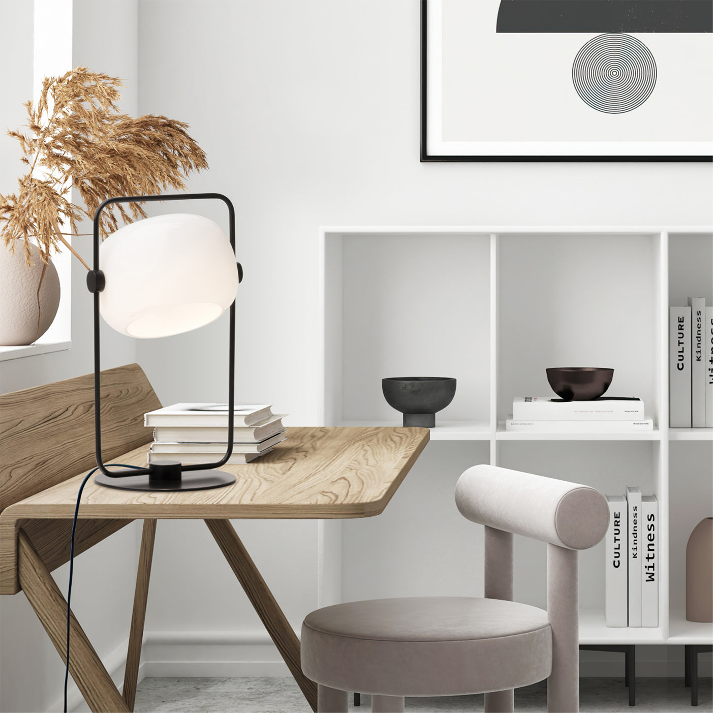 StreamGlow™ Tischlampe – Minimalistische Design-Glaslampe aus Metall & Glas