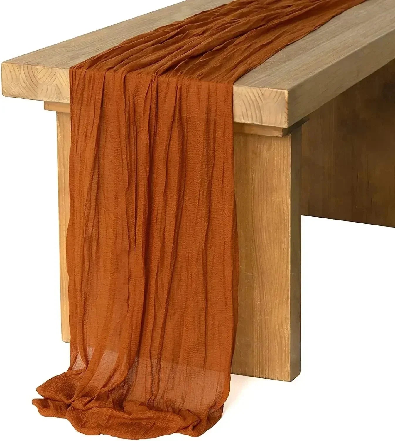 BlushGauze™ – Elegante Tischläufer aus Baumwoll-Cheesecloth | Set aus 10 Stück