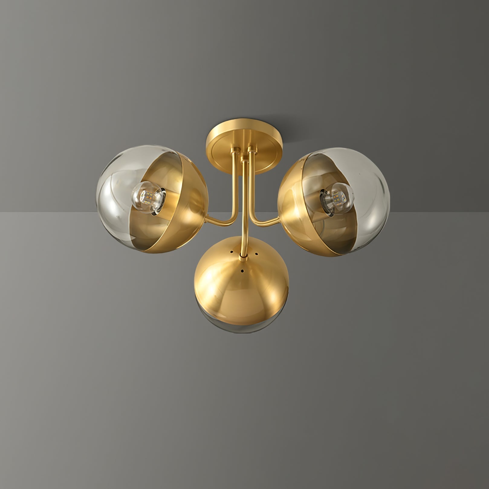 OpulentBrass™ Deckenleuchte – Designer Kronleuchter aus Glas & Metall im Industrial-Look
