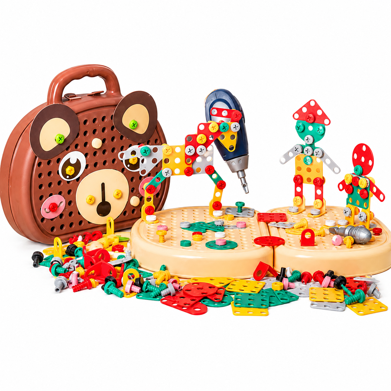 BuildBuddy™ Electric Drill Construction Playset – Elektrisches Konstruktions-Werkzeugset für Kinder