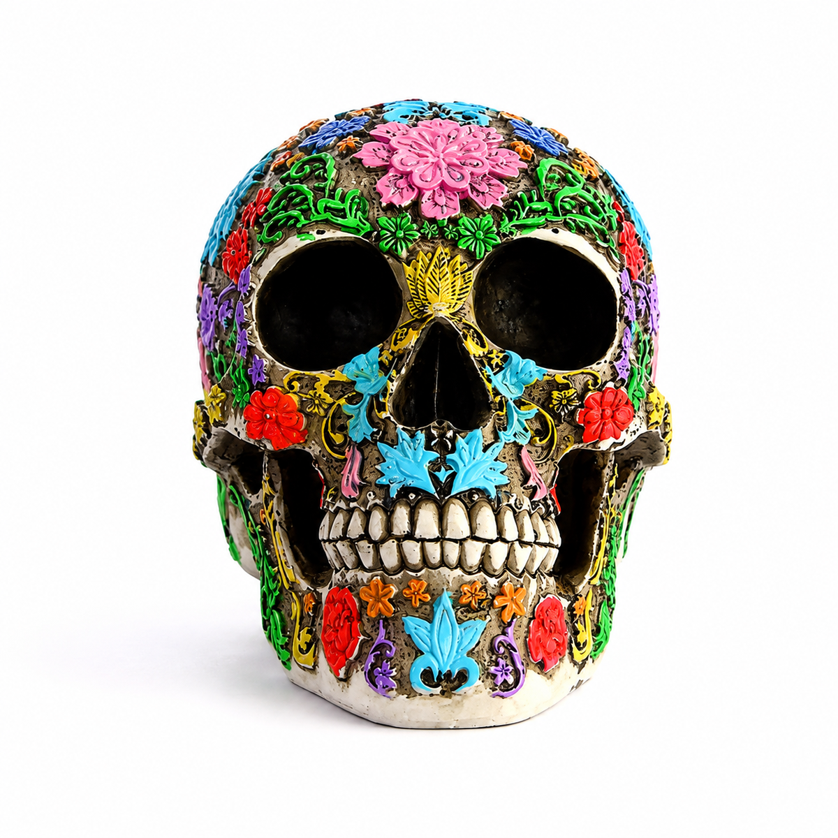CalaveraCraft™ – Handgefertigte Sugar-Skull Dekofigur im Dia-de-los-Muertos-Stil - Less Goods