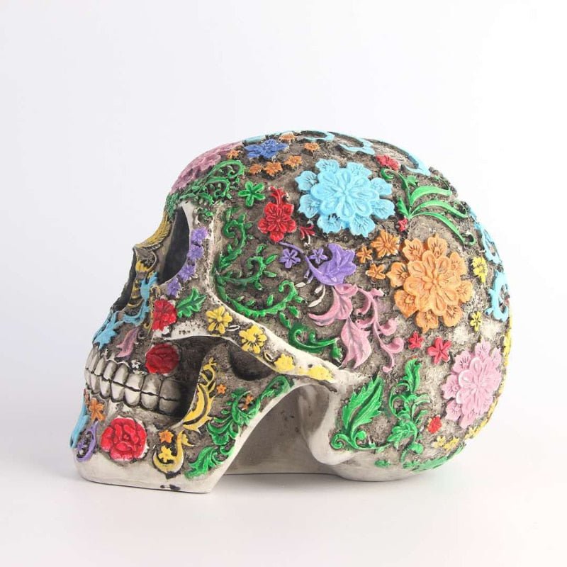 CalaveraCraft™ – Handgefertigte Sugar-Skull Dekofigur im Dia-de-los-Muertos-Stil
